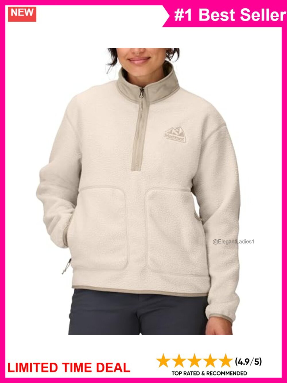 High Pile Fleece Pullover Mock Neck Recycled Polyester